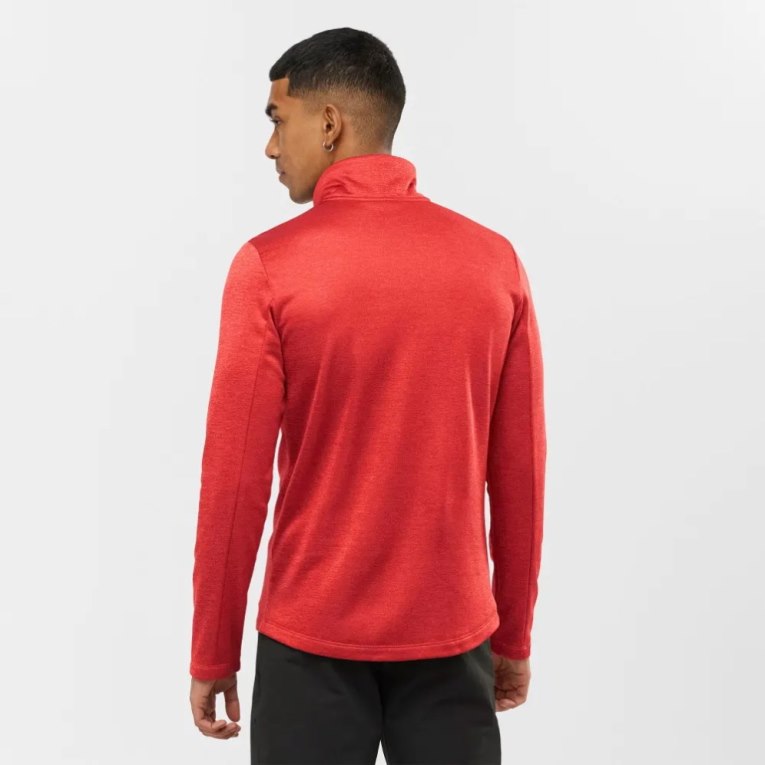 Sudaderas Salomon Essential Lightwarm Seamless Half Zip Hombre Rojos | MX LYOI563